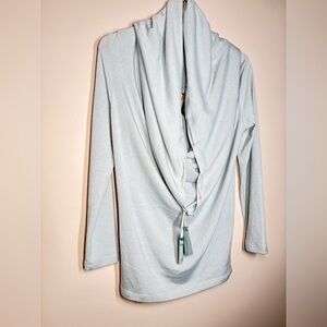 Bodybag By Jude Made in Canada Chic Sky Blue Cowl Neck Sweater